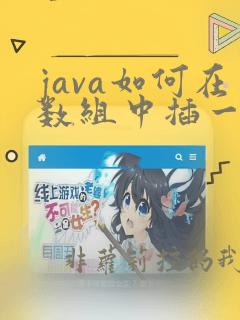 java如何在数组中插一个数