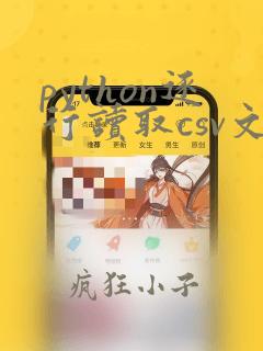 python逐行读取csv文件