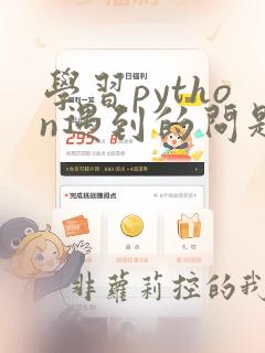 学习python遇到的问题