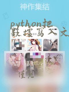 python把数据写入文件