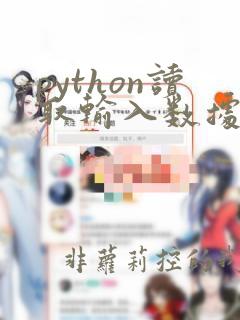 python读取输入数据