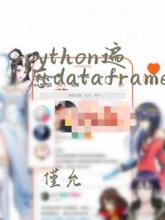 python遍历dataframe每一行