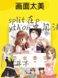 split在python中用法