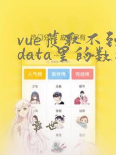 vue获取不到data里的数据