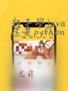 新手学java还是python