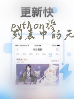 python将列表中的元素排序