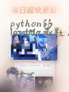 python的lambda函数用法