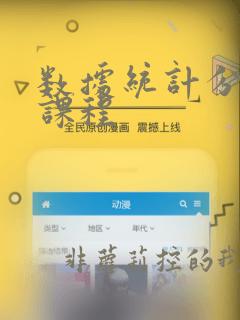 数据统计分析 课程