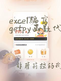 excel编写getpy函数代码