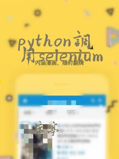 python调用selenium
