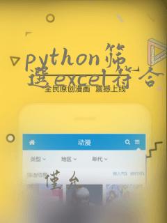 python筛选excel符合条件的数据