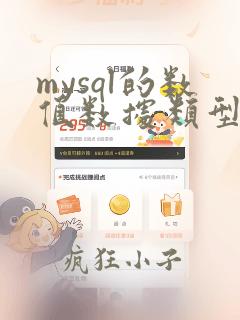 mysql的数值数据类型