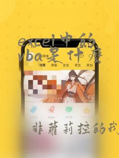 excel中的vba是什么