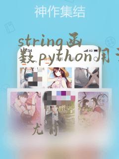 string函数python用法