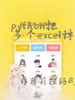 python把多个excel转化为列表