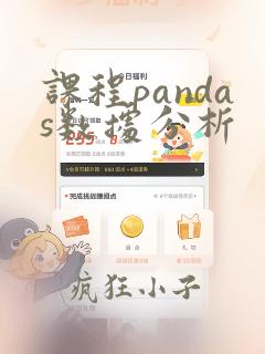 课程pandas数据分析