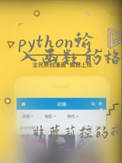 python输入函数的格式