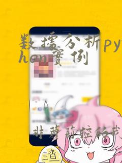 数据分析python实例