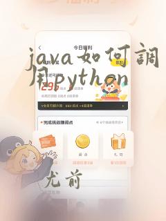 java如何调用python