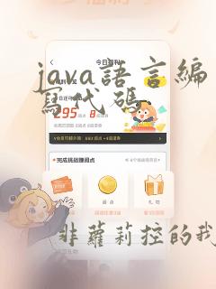 java语言编写代码