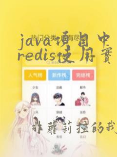 java项目中redis使用实例