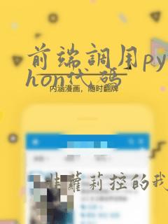 前端调用python代码
