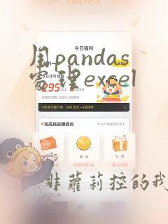 用pandas处理excel