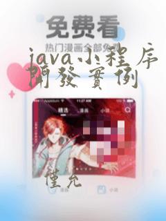 java小程序开发实例