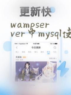 wampserver中mysql使用教程
