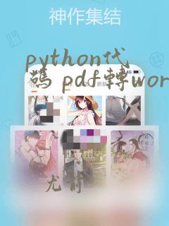 python代码 pdf转word