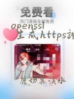 openssl 生成https证书