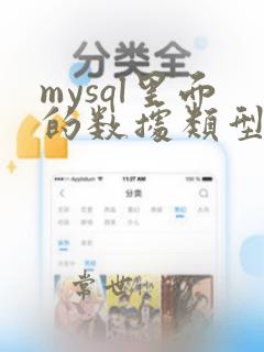 mysql里面的数据类型