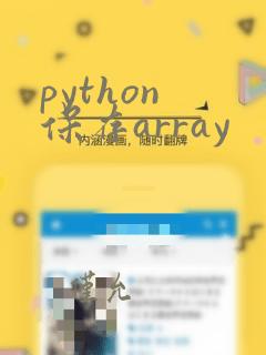 python 保存array