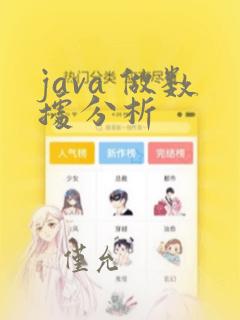 java 做数据分析