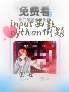 input函数python例题