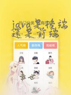 java是后端还是前端