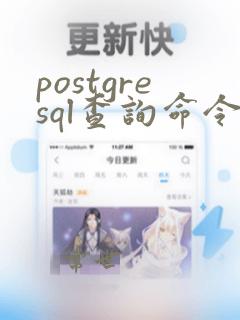 postgresql查询命令