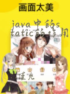java中的static的作用