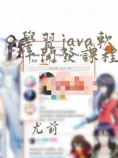 学习java软件开发课程