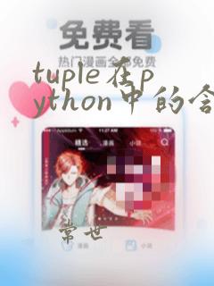 tuple在python中的含义