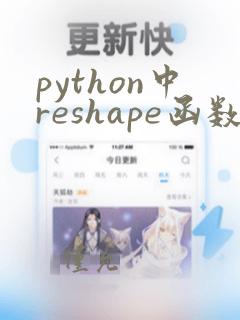 python中reshape函数的用法