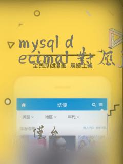 mysql decimal 对应java