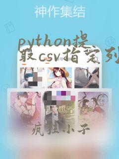 python提取csv指定列