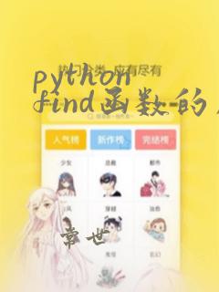 python find函数的用法