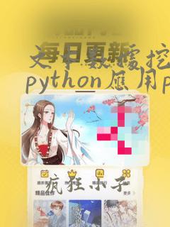 文本数据挖掘与python应用pdf