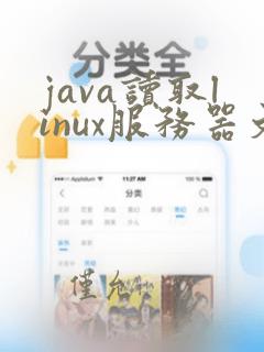 java读取linux服务器文件