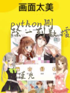 python删除一列数据