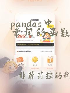 pandas中常用的函数