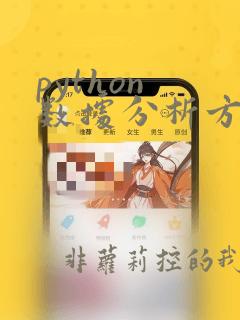 python 数据分析方法