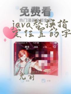 java替换指定位置的字符